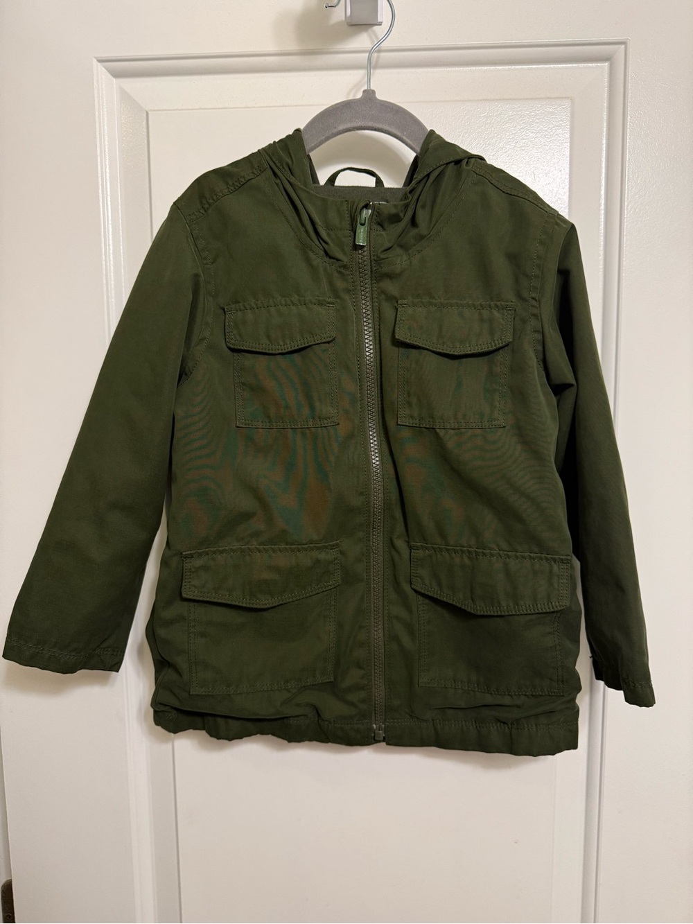 Old Navy Olive Hooded Utility Jacket for Kids